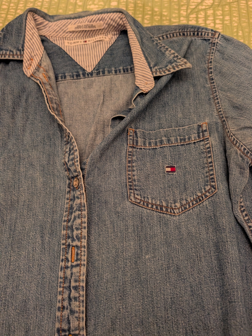 Vintage Tommy Hilfiger Light Blue Denim Shirt